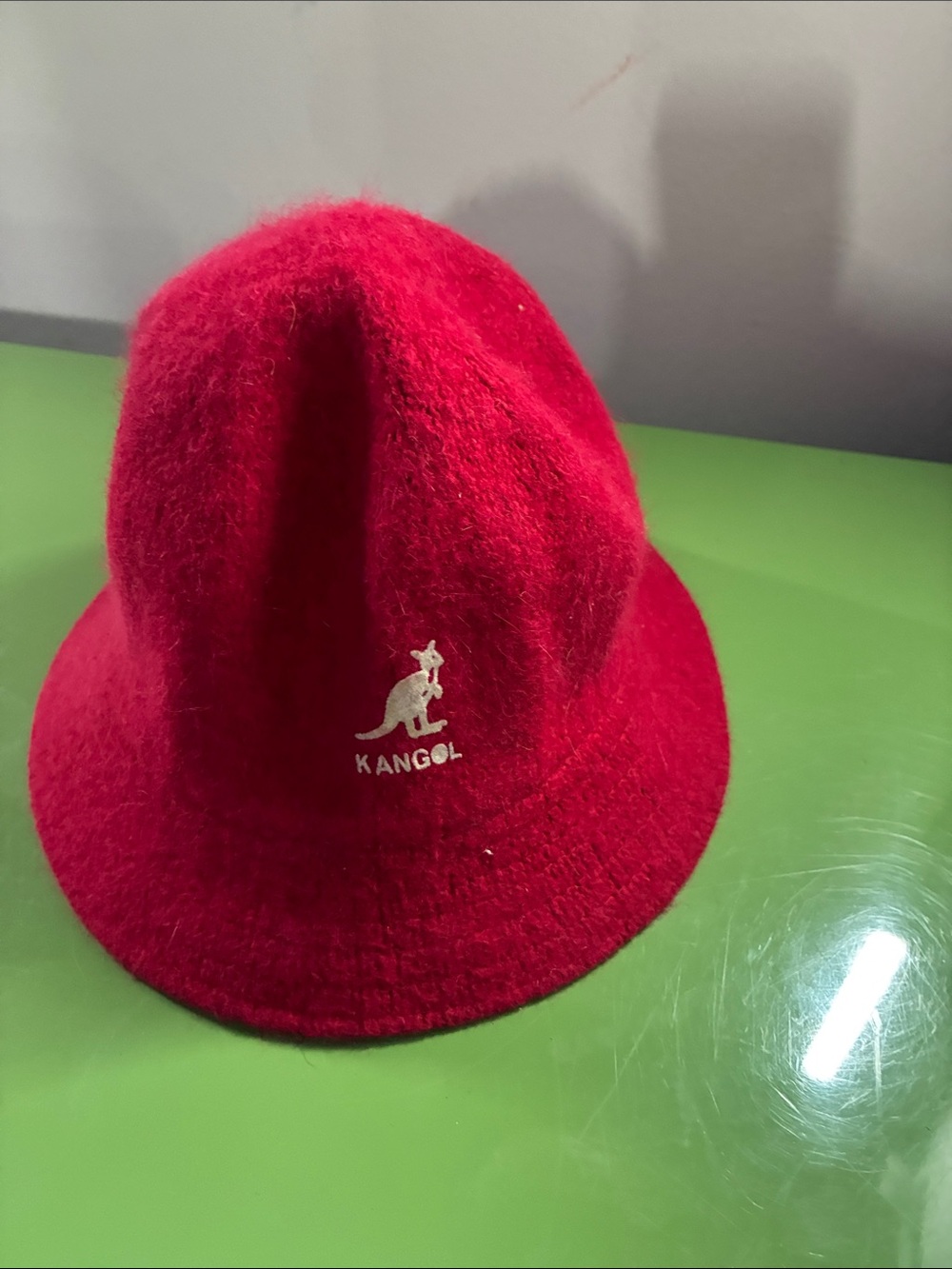 Red KANGOL bucket hat